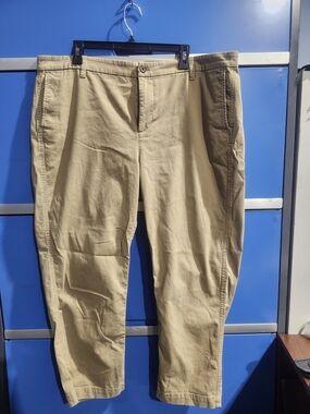 J. Crew High Rise Girlfriend Tan Chino Pants - Straight Fit Size 18